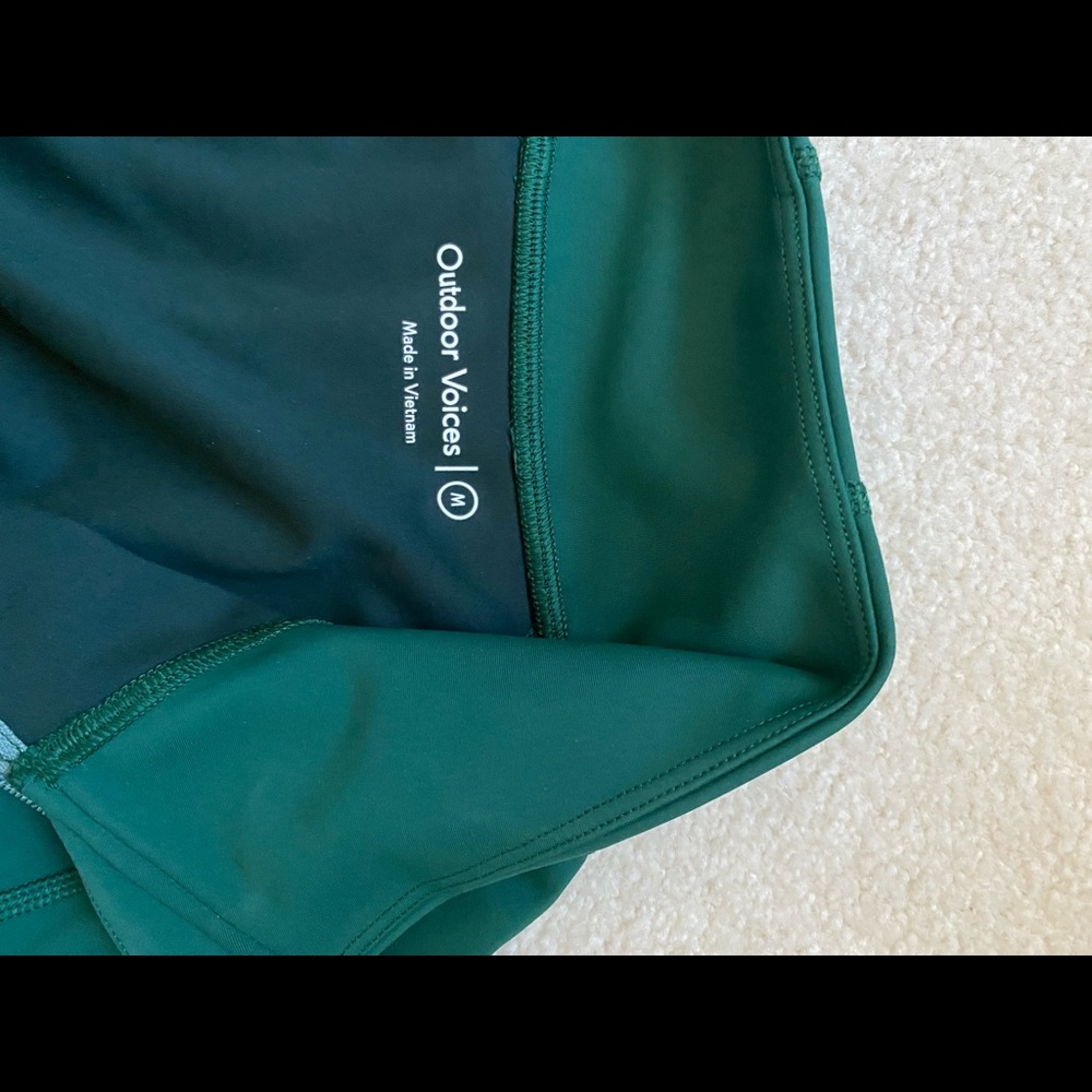 Outdoor Voices green zip up jacket